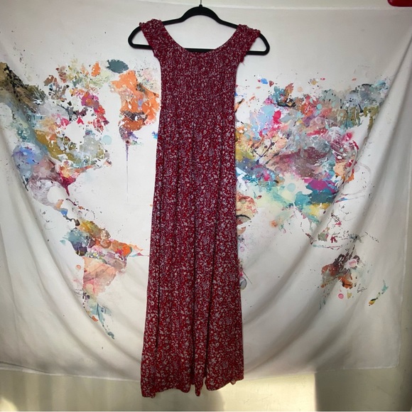 Off Shoulder Ditsy Floral M-Split Dress - Picture 4 of 8